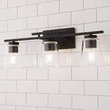 T Bar Taper Vanity Light 3 Light In 2021 Black Bathroom Light Black Bathroom Light Fixtures Bathroom Lights Over Mirror