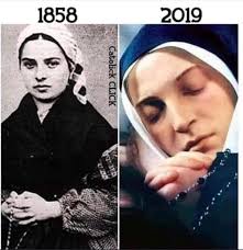 February 18 Feast Saint Marie Bernadette Soubirous Virgin Saint Bernadette  Soubirous was born at Lourdes in 1844. At fourteen years of age she  witnessed eighteen apparitions of Out Blessed Lady at Lourdes,