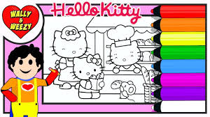 Hello Kitty Coloring Drawing Bakery For Kids Wally And Weezy Hello Kitty Coloring Kitty Coloring Kitty Drawing