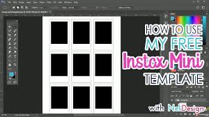 Editable graphics with text placeholders. Free Instax Mini Template Youtube