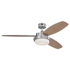 At ceilingfan.com we offer a wide variety of ceiling fans with lights which include fans with included down lights, up lights, and a combination of both. Buy Brushed Nickel 3 Blade Ceiling Fan 52 Inch With Light Alloy Online