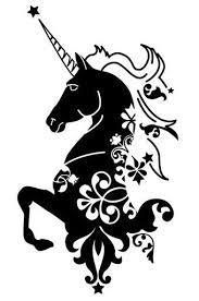 Brushes Cheval Pochoir Silhouette Tatouage Licorne Pochoir Papillon
