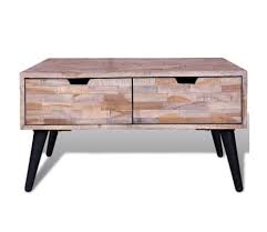 Making a coffee table out of recycled pallet wood by tweakwood. Vidaxl Reclaimed Teak Wood Coffee Side Accent End Table W 4 Drawers Living Room Ebay