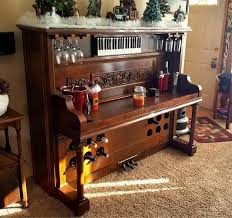 Custom Piano Bar Repurposed By Chadima Furniture And Restoration In Cedar Rapids Ia Bar Furniture Piano Bar Basement Decor