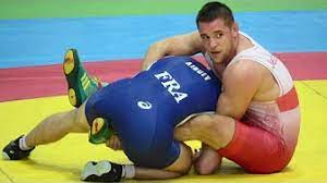 Two girls wrestle guy and make him to cum. Orgasm Olympic Wrestling Match