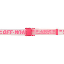 Shop Off White Pink Transparent And Industrial Belt