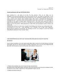 Bagi yang baru lulus tentunya pengalaman dalam wawancara kerja masih cukup minim bahkan tidak. Interview Pdf