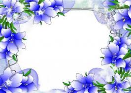 Cute Blue Beautifull Flowers Border Design 2014 15 Floral Border Design Flower Border Page Borders Design