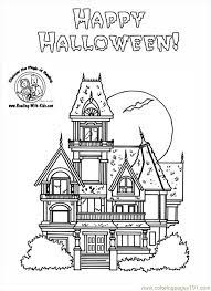 All the inhabitants of a creepy place: Haunted House Coloring Pages Coloring Page For Kids Free Houses Printable Coloring Pages Online For Kids Coloringpages101 Com Coloring Pages For Kids