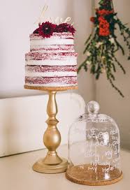 The deep red color makes the flour: A Crowd Pleasing Trend The Red Velvet Wedding Cake Onefabday Com