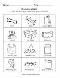 Reusable Waste Activity Worksheets For Preschool On Earth Day Earth Day Worksheets Earth Day Preschool Planning