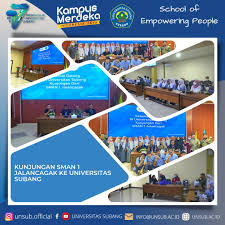 Kunjungan SMAN 1 Jalancagak ke Universitas Subang – Universitas Subang