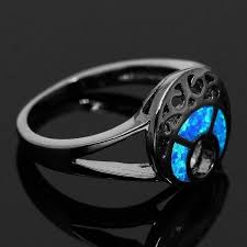Womens Black And Blue Ring Pin On My Dream Home In English
