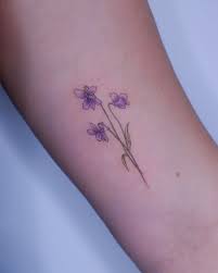 ˏˋ J I N G ˎˊ On Instagram Violet Flower Simple Is Pretty Did You Guess It Right Violet Flower Flower Tattoos Minimalist Tattoo