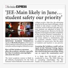 Contact ramesh pokhriyal on messenger. Dr Ramesh Pokhriyal Nishank On Twitter Jee Main Likely In June Student Safety Our Priority Indiafightscoronavirus Stayhomestaysafe Indianexpress