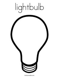 Printable light bulb coloring page. Lightbulb Coloring Page Twisty Noodle