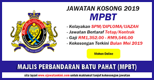 Jawatan Kosong Di Majlis Perbandaran Batu Pahat Kelayakan Spm Diploma Ijazah Ejawatankini Com