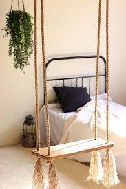 Swing Is 100 Handmade Solid Oak Plank And Jute Rope Which Is Water Resistant This Swin Styles De Chambres Idee Deco Chambre Ado Idee Deco Chambre Ado Fille