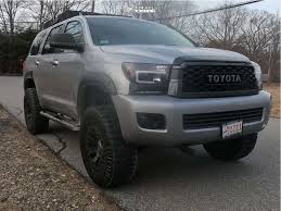 Improve the look and performance of your toyota sequoia with a suspension lift kit. 2011 Toyota Sequoia Wheel Offset Slightly Aggressive Suspension Lift 4 1459793 Trailbuilt Off Road