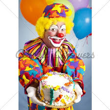Happy Birthday Clown With Cake Birthday Clown Happy Birthday Clown Birthday Party Cake