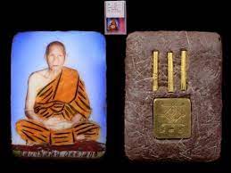 three gold takrut locket luang phor unn wat tankong be2544 locket amulet gold