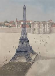Tour Eiffel Satirical Art Exhibition