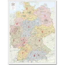 L'allemagne a une superficie de 356 970 km². Carte Geographique Bacher Verlag Plz Karte Allemagne De L Ouest