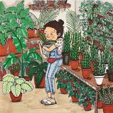 When You Re At A Plant Store And Finally Find The Perfect Plant Of Your Dreams Plantssparkjoy Amandaoleander Plant Art Plant Illustration Plant Lady