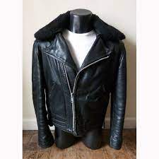 Rare Vintage Schott Perfecto Black Leather Biker Jacket 42 Quot James Dean Motorcycle Black Leather Biker Jacket Leather Biker Jacket Biker Jacket