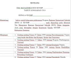 Sesuai permendikbud yang baru nomor 8 tahun 2017 setiap sekolah harus membuat sk tim bos. Contoh Surat Keputusan Tim Manajemen Bos Contoh Surat
