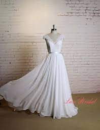 ✅ browse our daily deals for even more savings! Custom Wedding Dress With Cap Sleeves A Line Chiffon Bridal Etsy