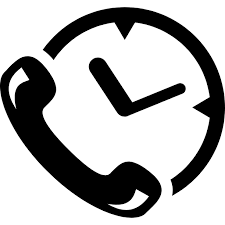 Okay, maybe i'm late to the party, but i just noticed the clock icon was displaying the correct time. Phone Auricular And Clock Delivery Symbol Vector Svg Icon Svg Repo