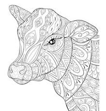 The cow is one of the most popular barnyard animals that appeals to people of all ages. Adult Coloring Cow Vector Images Over 150
