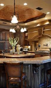 Paint the space above your cabinets a color that pops against the color of the cabinetry, the ceiling, and the backsplash for maximum impact. 71 Tuscan Kitchens Decor Ideas Tuscan Kitchen Tuscan Decorating Tuscan