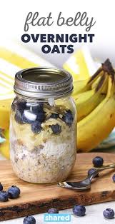 Flat Belly Overnight Oats Overnight Oats Recipe Healthy Oat Recipes Healthy Overnight Oatmeal Recipes