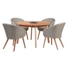 Make the most of your garden all year round with dunelm's large range of garden furniture sets. John Lewis Partners Sol 4 Seater Round Garden Dining Table Chairs Set Fsc Certified Eucalyptus Natural At John Lewis Partners