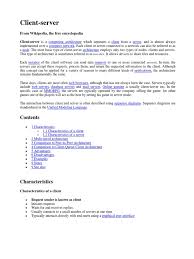 This model is based on distribution of functions between two types of independent Client Server Pdf
