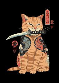Catana Metal Poster Print Vp Trinidad Displate Japanese Artwork Samurai Artwork Poster Prints