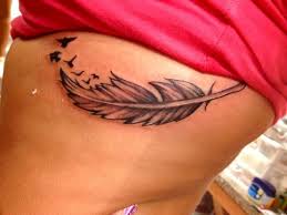 Bird Tattoo On Ribs Rib Feather Bird Tattoo Animal Tattoos Best Tats Feather Tattoos Foot Tattoos Feather With Birds Tattoo