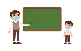 Teacher cartoon vector teachers vectorstock cute royalty she writing blackboard lecturer animados vectors. Free Vector Teacher Greeting Pupils In Classroom Flat Vector Illustration Boys And Girls Dressed In School Uniform And Male Teacher Pointing At Blackboard Cartoon Characters Primary Students Back To School