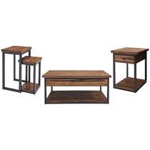 Rustic wood coffee table rustic coffee and end tables od o r ct all, source: Rustic Lodge Coffee Table Sets You Ll Love In 2021 Wayfair