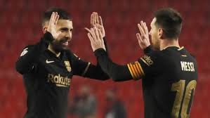 Dakikada arjantinli yıldızı lionel messi'nin golüyle öne geçerken, granada'ya galibiyeti getiren goller, 63. Barcelona Rallies Late To Beat Granada 5 3 Reach Copa Semis Deccan Herald