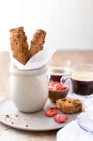 What better way to start off the day than with a cookie? Strawberry Almond Biscotti Gluten Free Dairy Free Refined Sugar Free Bright Eyed Baker