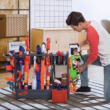 Have a bunch of nerf guns laying around and want to get them out of the way and also add an awesome nerf gun rack to your. Nerf Elite Blaster Rack Smyths Toys Uk