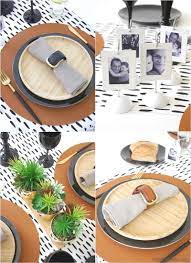 Father S Day Masculine Tablescape Ideas Ideas For A Chic Modern But Manly Table Setting In Black White Brown Brunch Decor Fathers Day Brunch Tablescapes