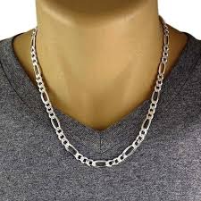 Figaro chains have a long history dating decades. 6mm 24 Inch Figaro Silver Overlay Chain Necklace