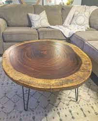 Coffee table, rustic extra chunky 3 thick pine beam solid wood handmade oak wax. Buy Hand Crafted Live Edge Round Acacia Coffee Table Made To Order From Bdc Designs Custommade Com