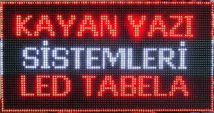 16 Cm X 64 Cm Kirmizi Led Isikli Tabelalar Digital Signage