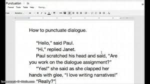 Writing dialogue, and doing it well, is one aspect of story writing that often stumps authors. How To Punctuate Dialogue Youtube