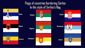 Compare key data on croatia & serbia. Flags Of Countries Bordering Serbia In The Style Of Serbia S Flag Vexillology